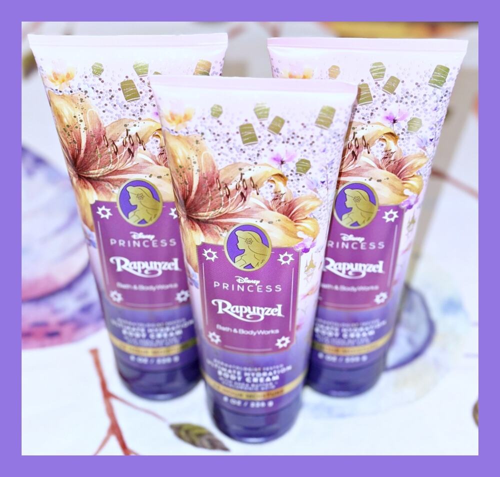 Bath & Body Works DISNEY PRINCESS Rapunzel Ultimate Hydration Body Cream x3